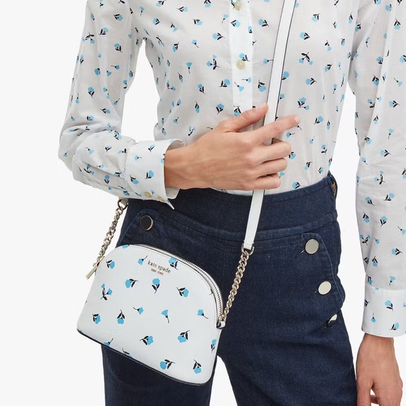 EUC Kate Spade Spencer Dainty Bloom Small Dome Crossbody - Picture 2 of 14